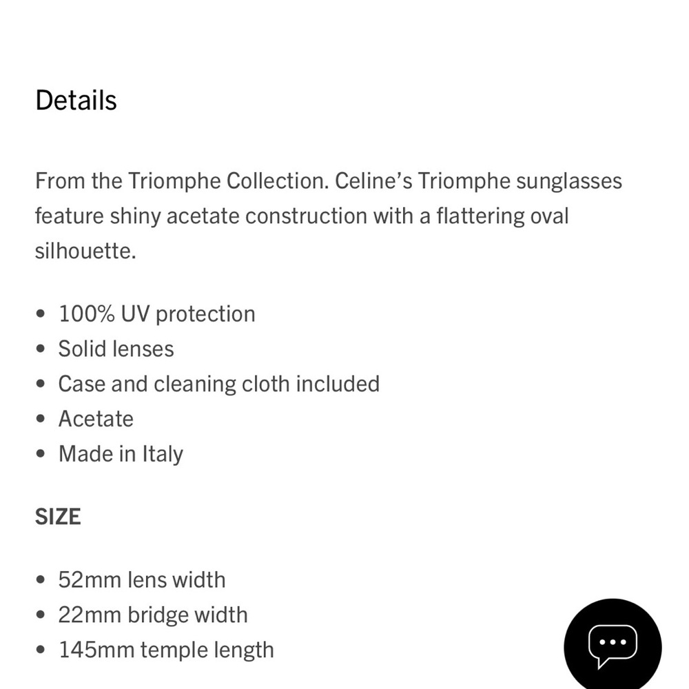 Celine Triomphe 52MM Oval Sunglasses - Picture 8 of 8